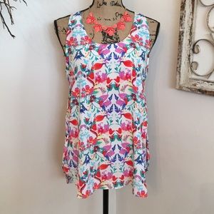 High Low Flowy Floral Tank